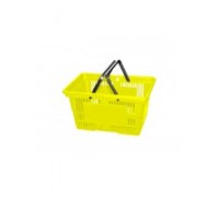 Покупательская пластиковая корзина VKF Renzel GmbH 20 л, 2 ручки, желтая 